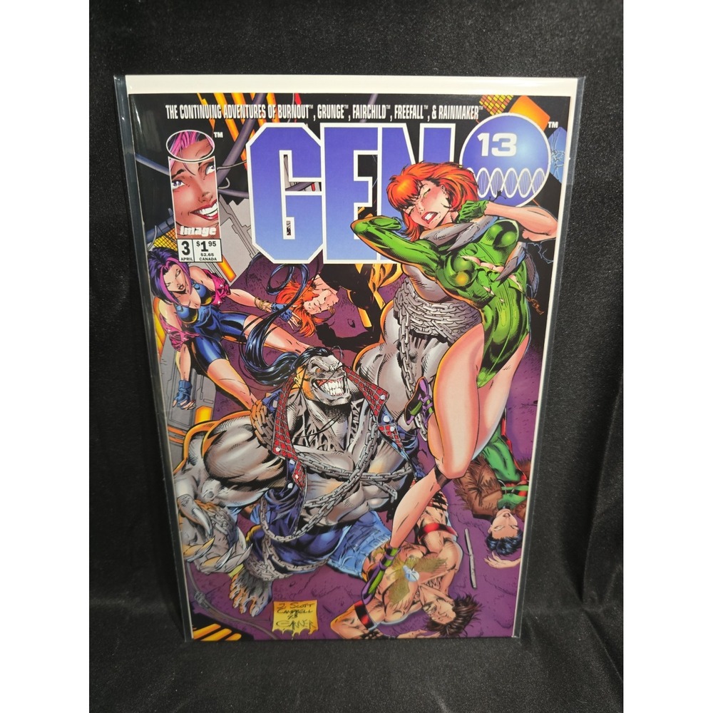 Gen13 Limited Series 3 Image Comics 1994 J Scott Campbell 1st Printing